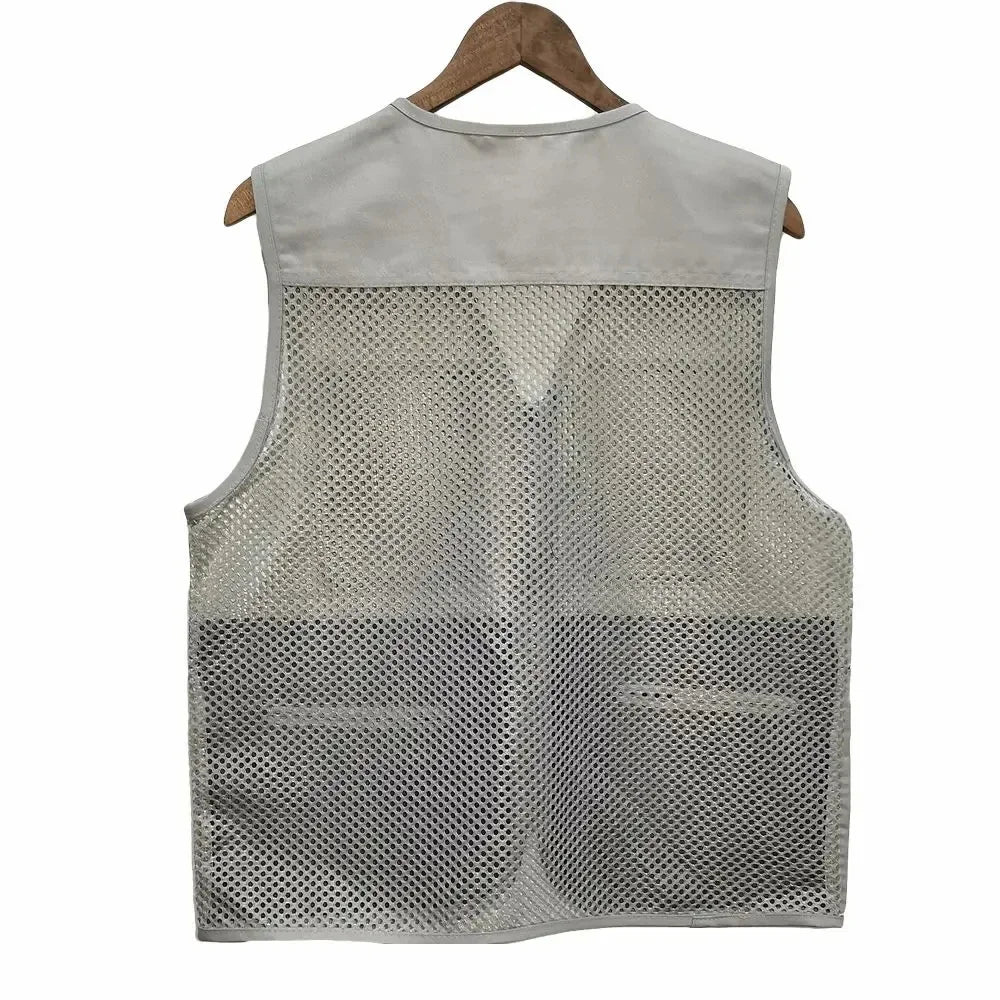 Breathable Mesh Vest With Pockets For Outdoor Enthusiasts