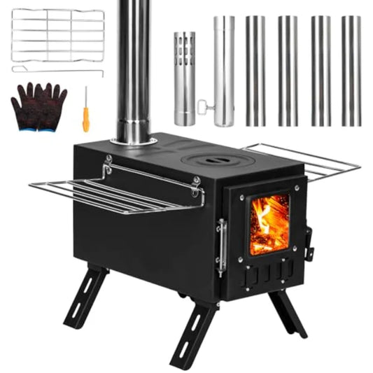 Portable Wood Stove For Camping By NONE With Large Firebox And High Airtightness For Campers