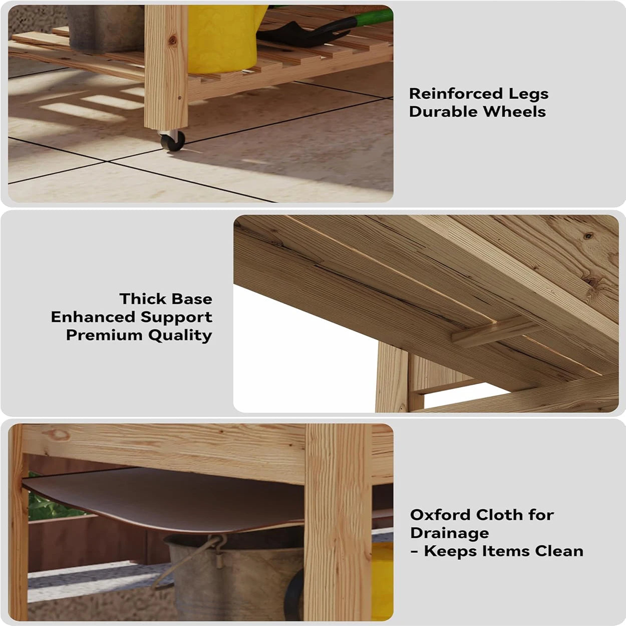 Wooden Raised Garden Bed With Legs Planter Box For Vegetables