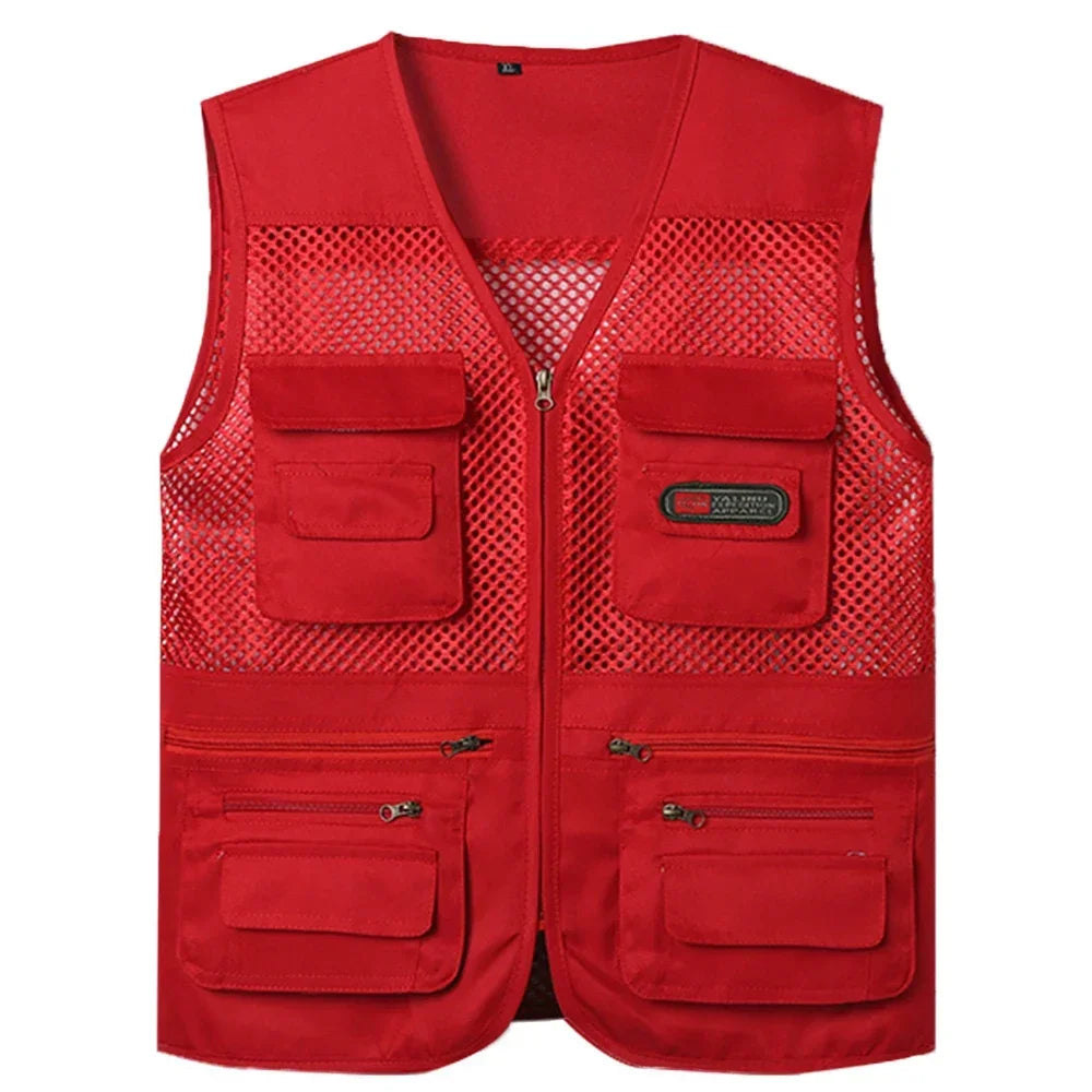 Breathable Mesh Vest With Pockets For Outdoor Enthusiasts