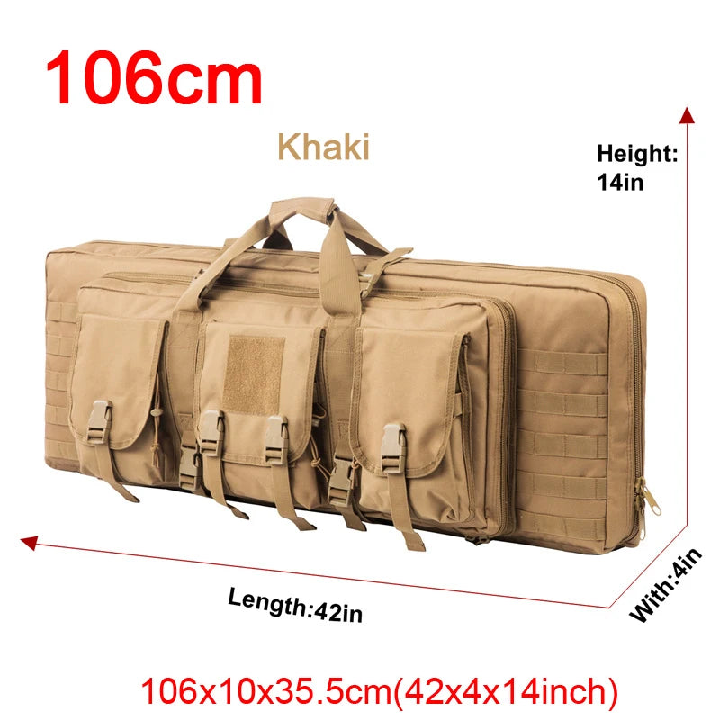 LQARMY Tactical Double Rifle Case Molle Gun Bag Sniper