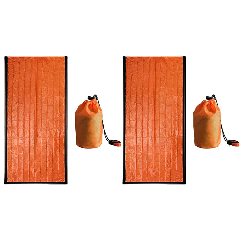 Shunmaii 2 Pack Emergency Sleeping Bag Portable Thermal Blanket Adventure