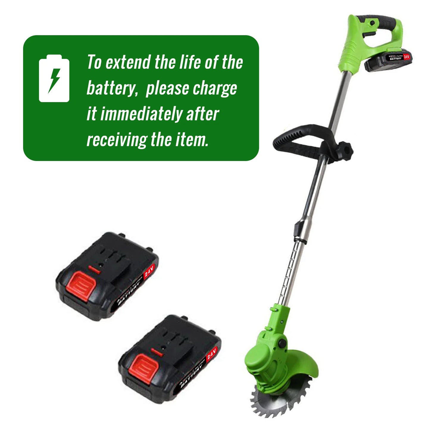 Electric Cordless 2 In 1 Weed Trimmer With Brushless Motor