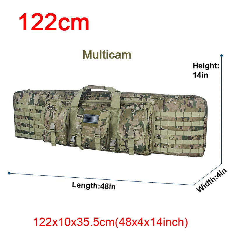 LQARMY Tactical Double Rifle Case Molle Gun Bag Sniper