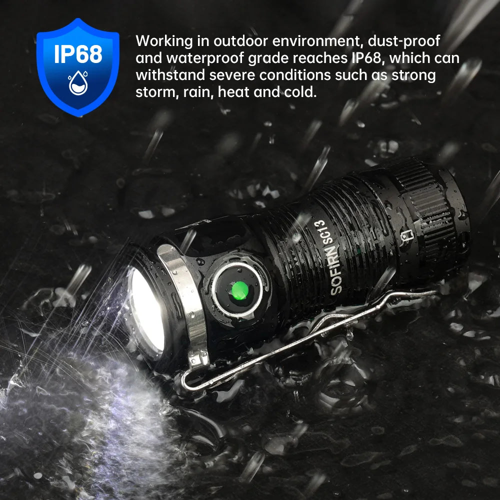 Sofirn Mini SC13 SST40 LED Tactical Flashlight 1300lm