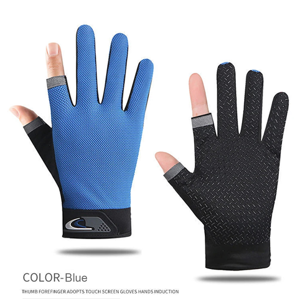1Pair Fishing Gloves for Men Women Protect Hand Professional Release Anti-slip Fish Gloves Anti-UV  Ice Cool Fishing Glove