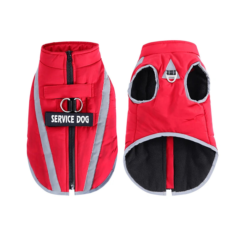 Warm Fleece Waterproof Winter Coat For Dogs