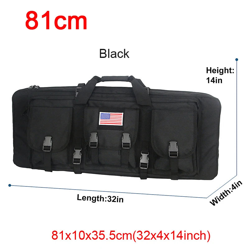 LQARMY Tactical Double Rifle Case Molle Gun Bag Sniper