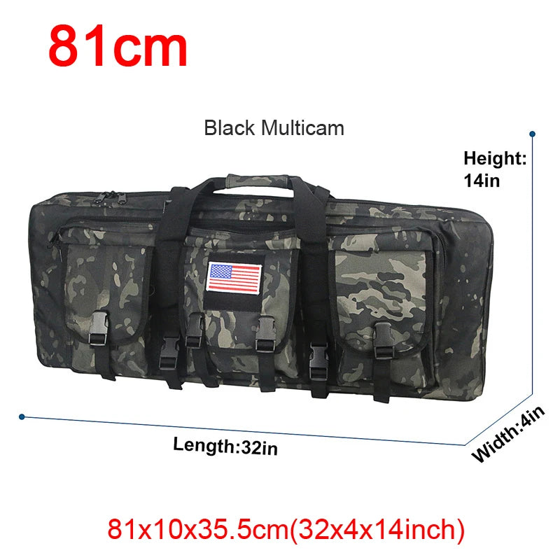 LQARMY Tactical Double Rifle Case Molle Gun Bag Sniper