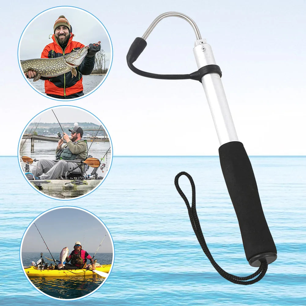 Alloet Ice Fishing Spear Hook With Barbs Scalable Portable Fish Grip