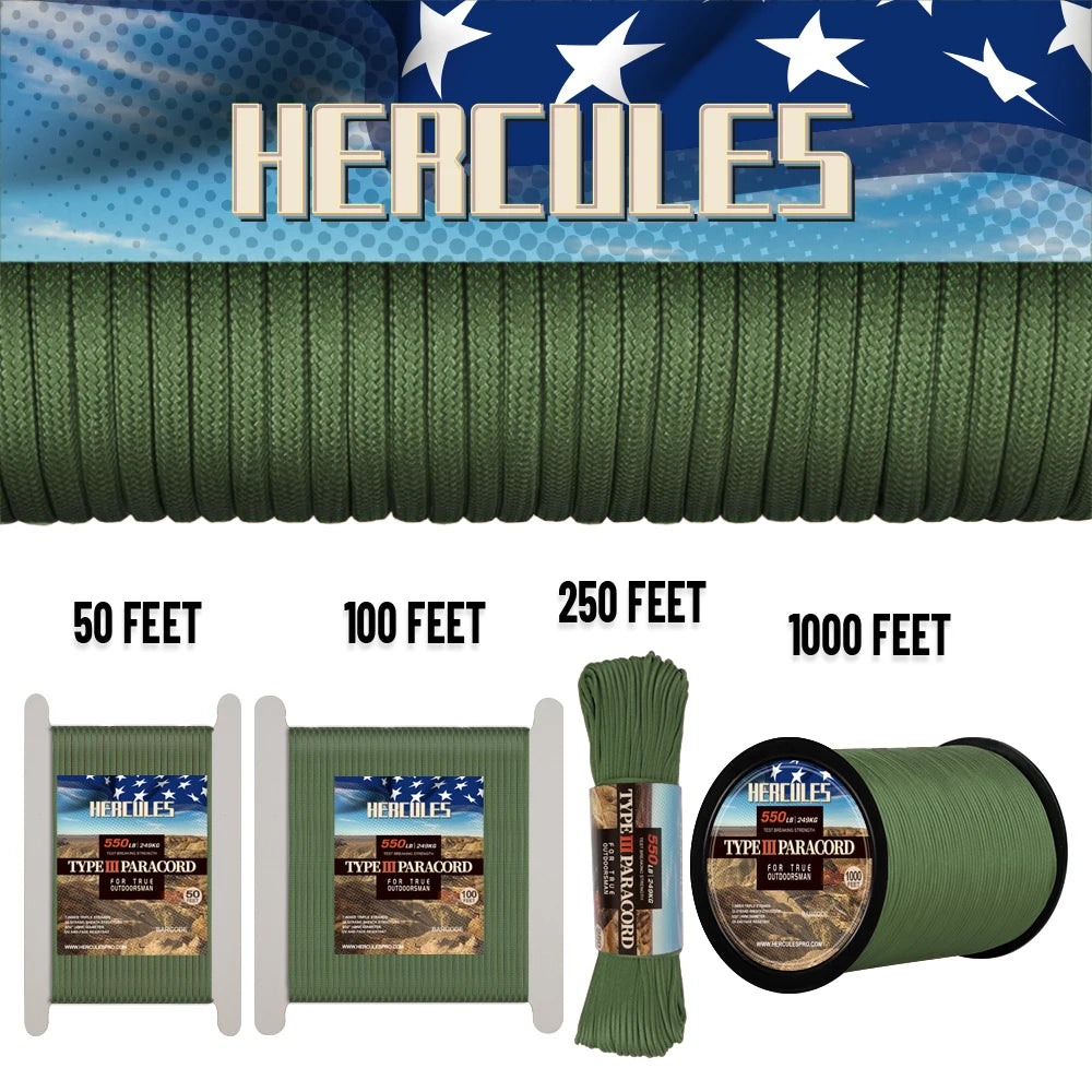 550 Paracord Rope Parachute Cord 7 Core for Camping Survival