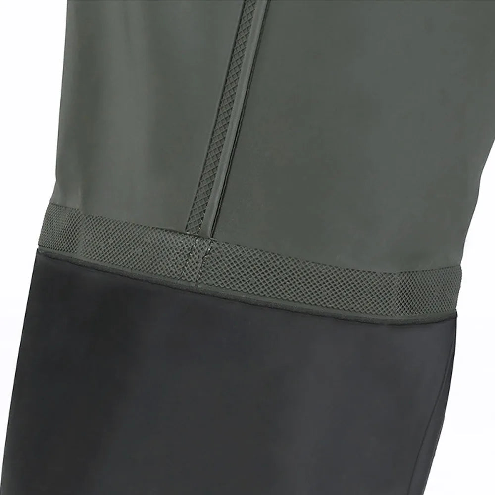 Men Hooded Waterproof Wader Overalls Set With Boots And Gloves For Fishing Hunting Outdoors