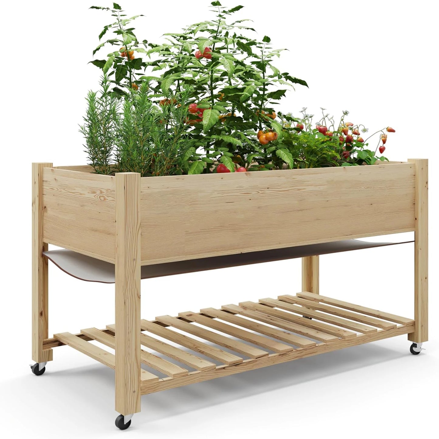 Wooden Raised Garden Bed With Legs Planter Box For Vegetables