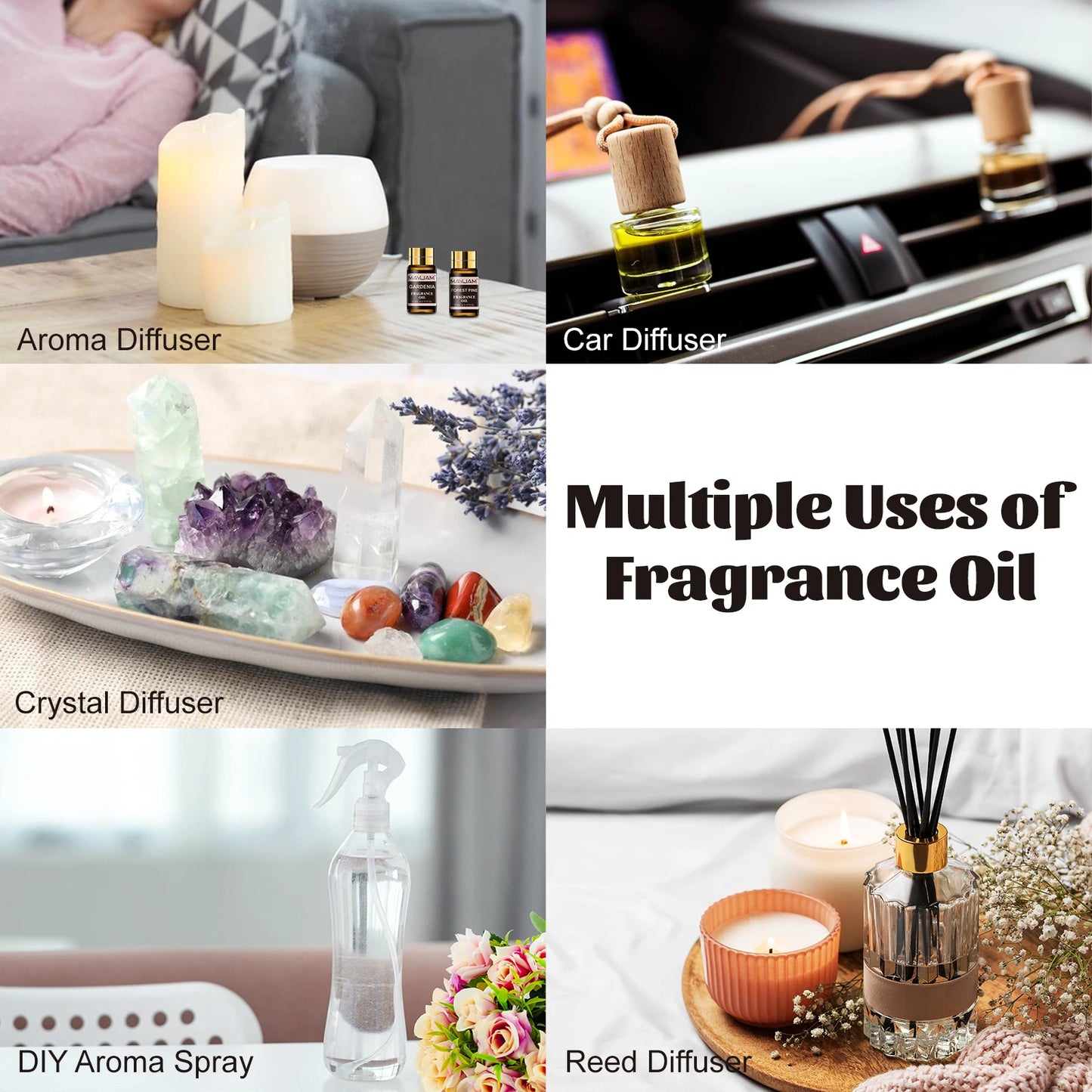 Mayjam Fragrance Oil Set 20 Bottles For Diffuser Candle Making