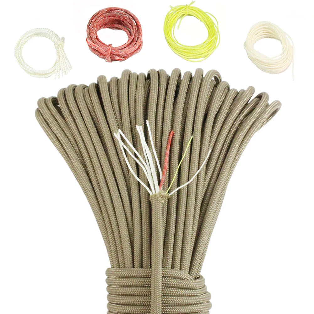 Noble Eagle 10 Strand Paracord 650 Survival Cord 4mm 100ft With Fishing Line Copper Wire For Campers And Outdoorsmen