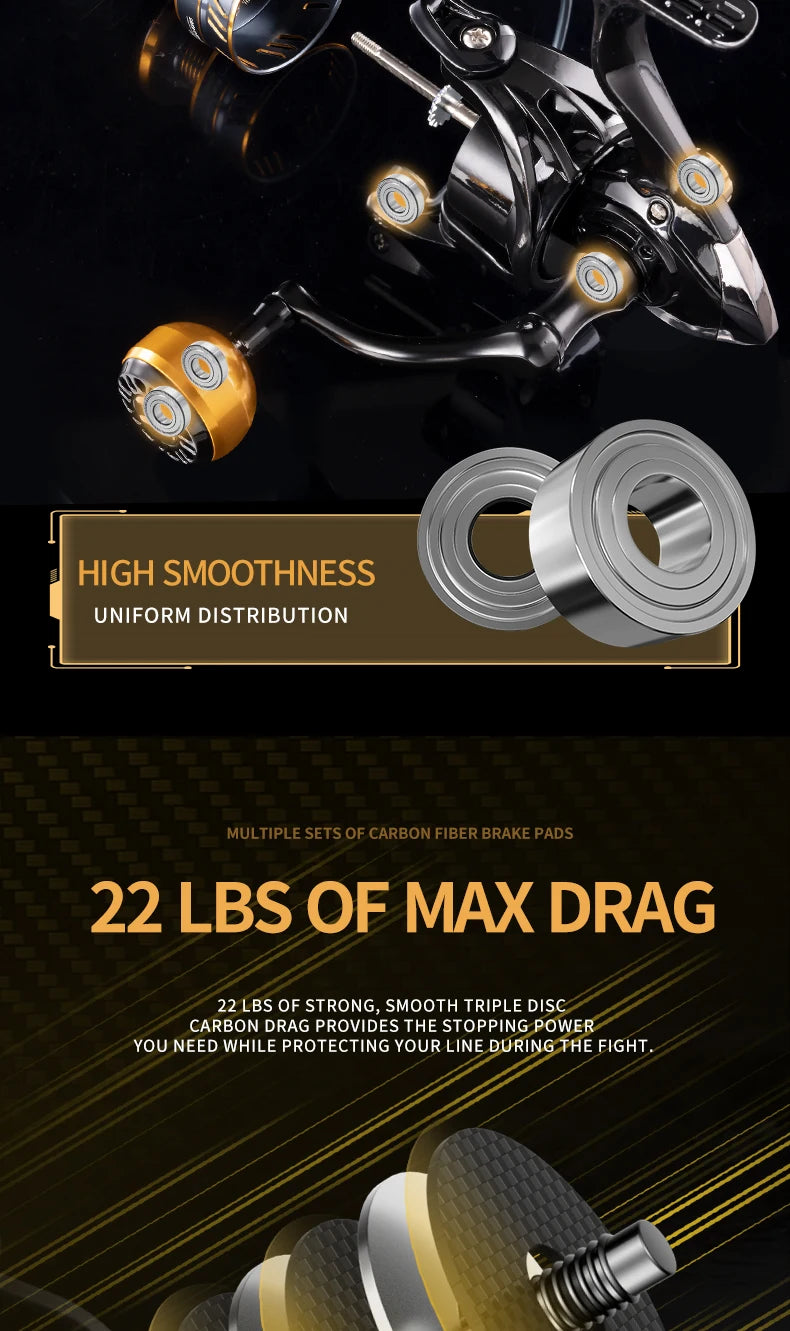 Barzillai NX High Speed Spinning Fishing Reel With 10kg Drag