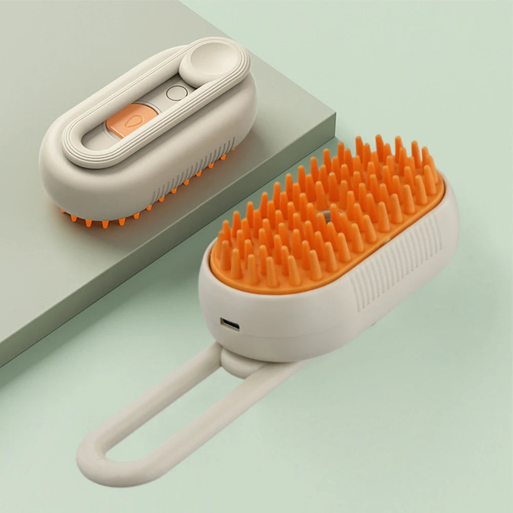 VKTECH USB Rechargeable Cat Dog Grooming Brush With Spray