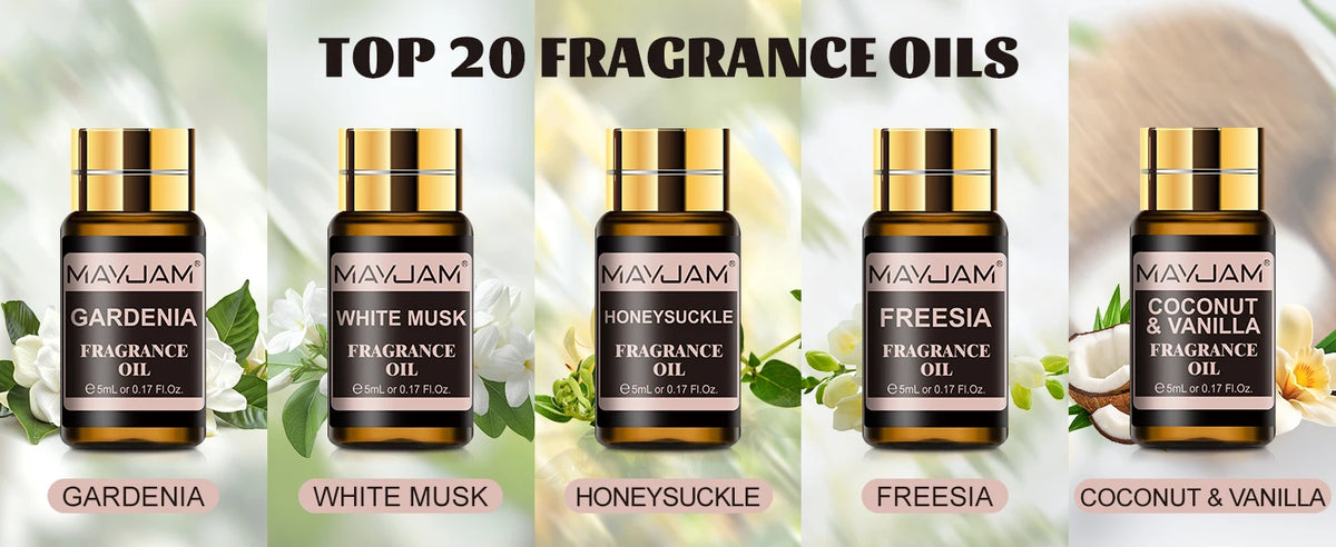 Mayjam Fragrance Oil Set 20 Bottles For Diffuser Candle Making