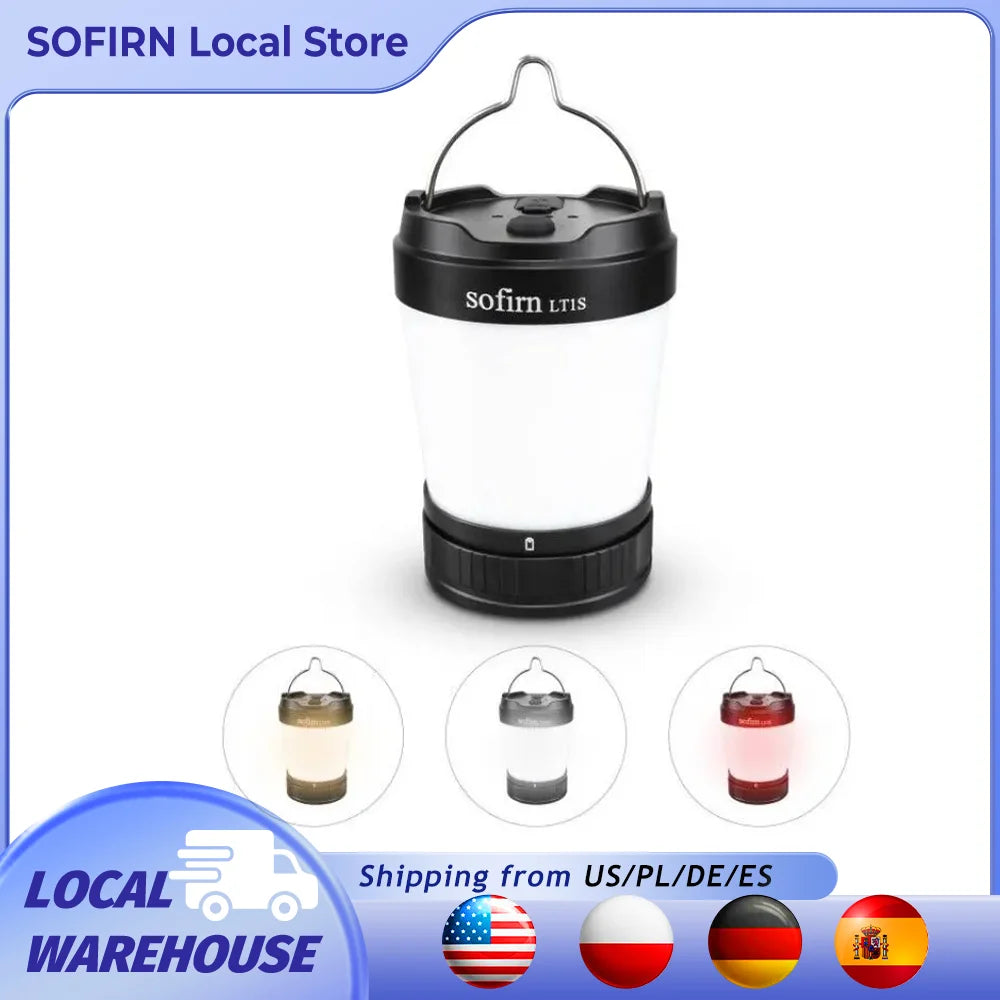 Sofirn LT1S Camping Light USB C 21700 Rechargeable Powerful Torch Portable Emergency Lantern 2700K-6500K with Reverse Charging