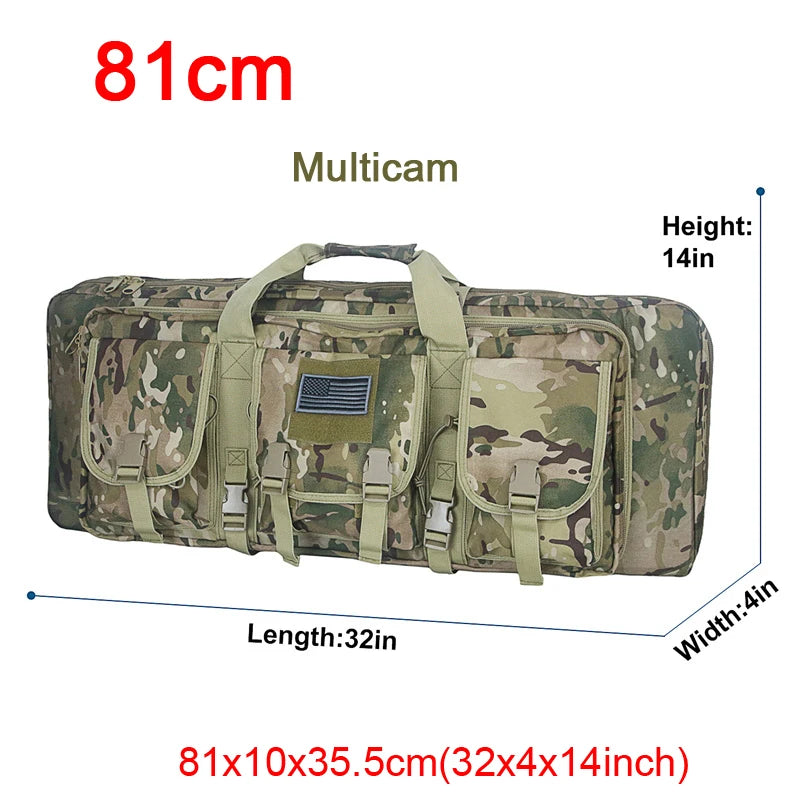 LQARMY Tactical Double Rifle Case Molle Gun Bag Sniper