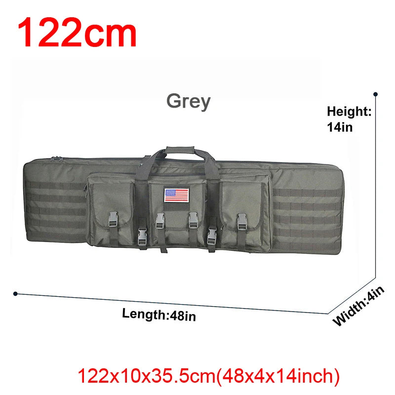LQARMY Tactical Double Rifle Case Molle Gun Bag Sniper