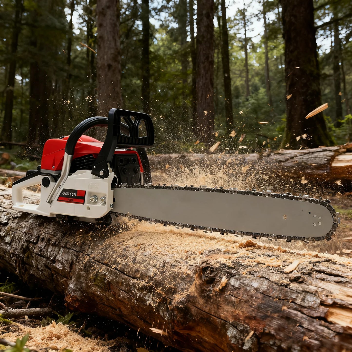 Gas Powered Chainsaw 58cc 2 Stroke Petrol Wood Cutting Pruning