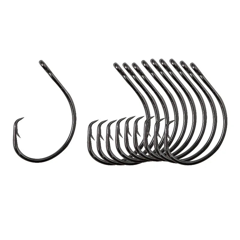 Carbon Steel Overturned Fishing Hooks Featuring Precision Points