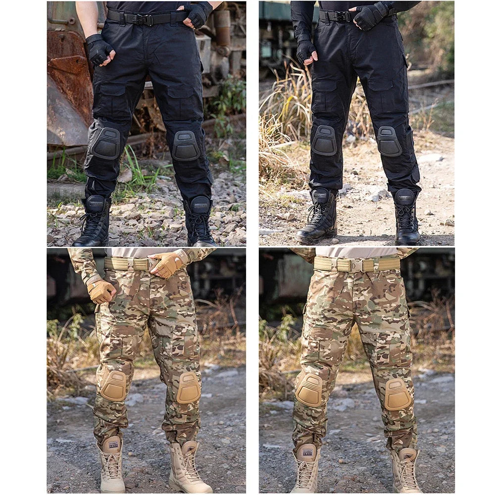 NONECN Combat Pants Camouflage Multicam Tactical Outdoor Trousers