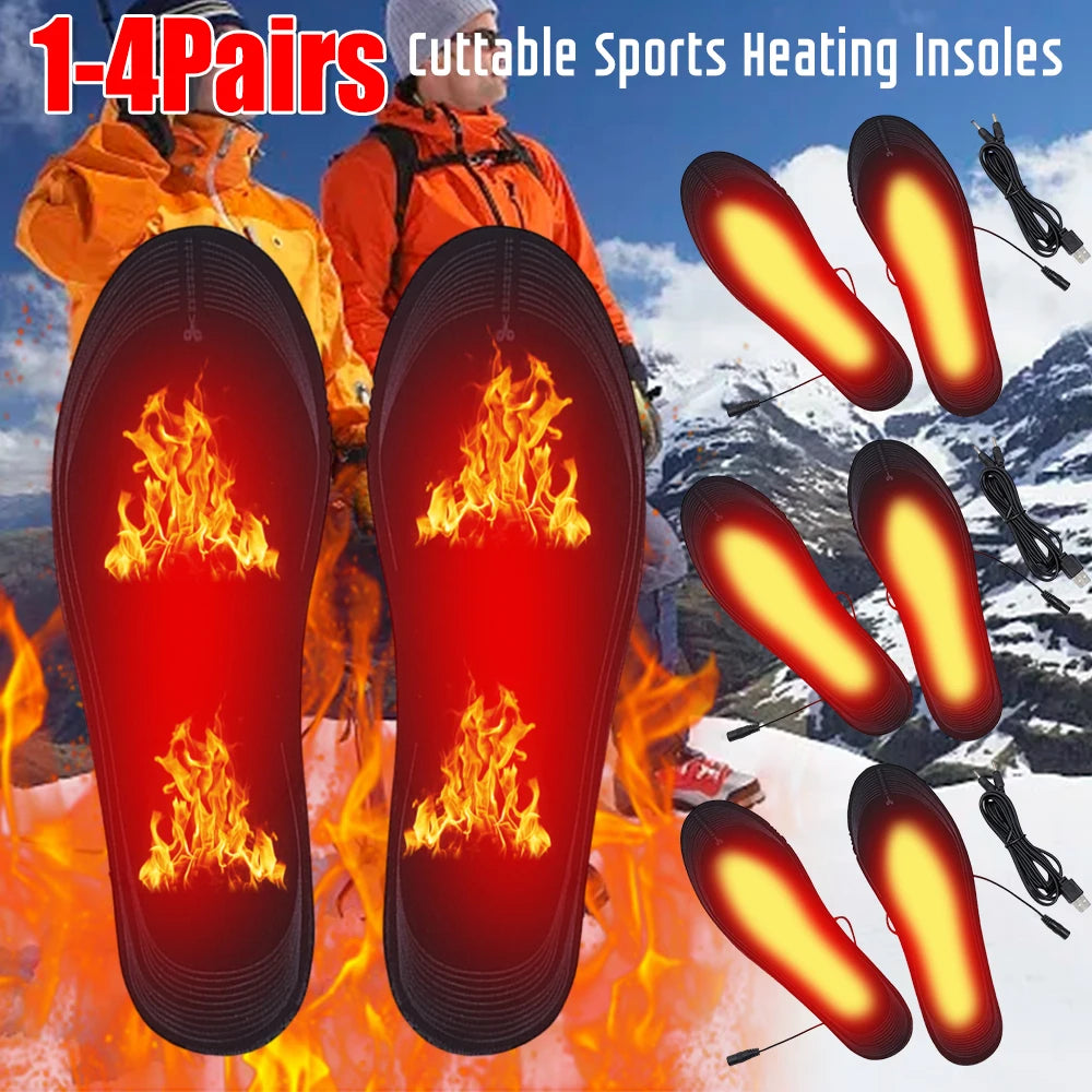VAKIND Heated USB Rechargeable Cuttable Washable Insoles for Winter