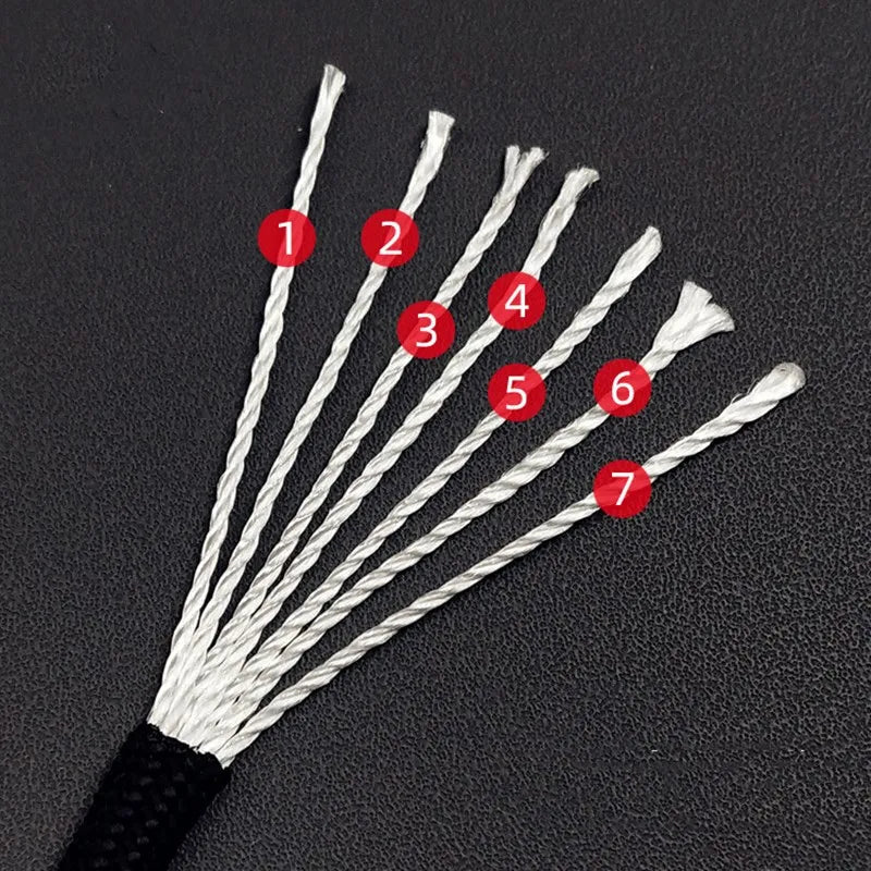 550 Paracord 7 Core Parachute Cord Outdoor Camping Rope Kit