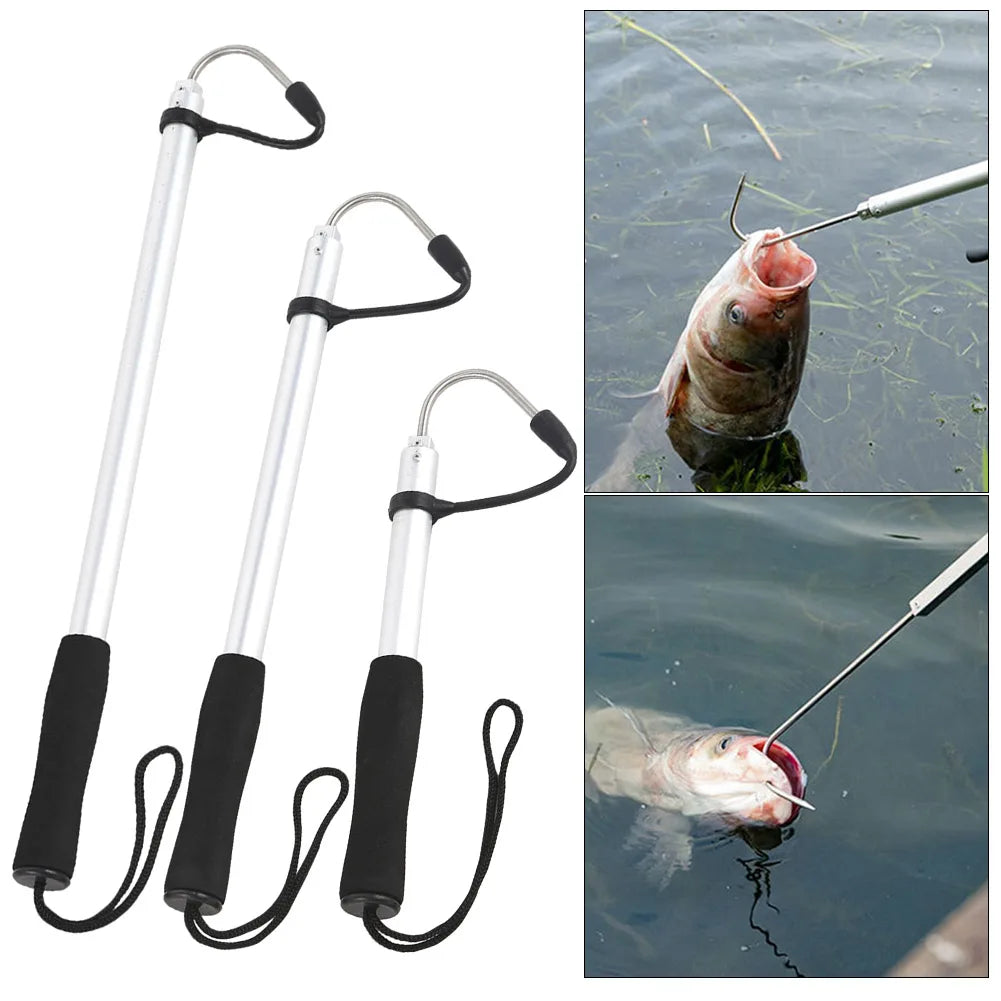 Alloet Ice Fishing Spear Hook With Barbs Scalable Portable Fish Grip