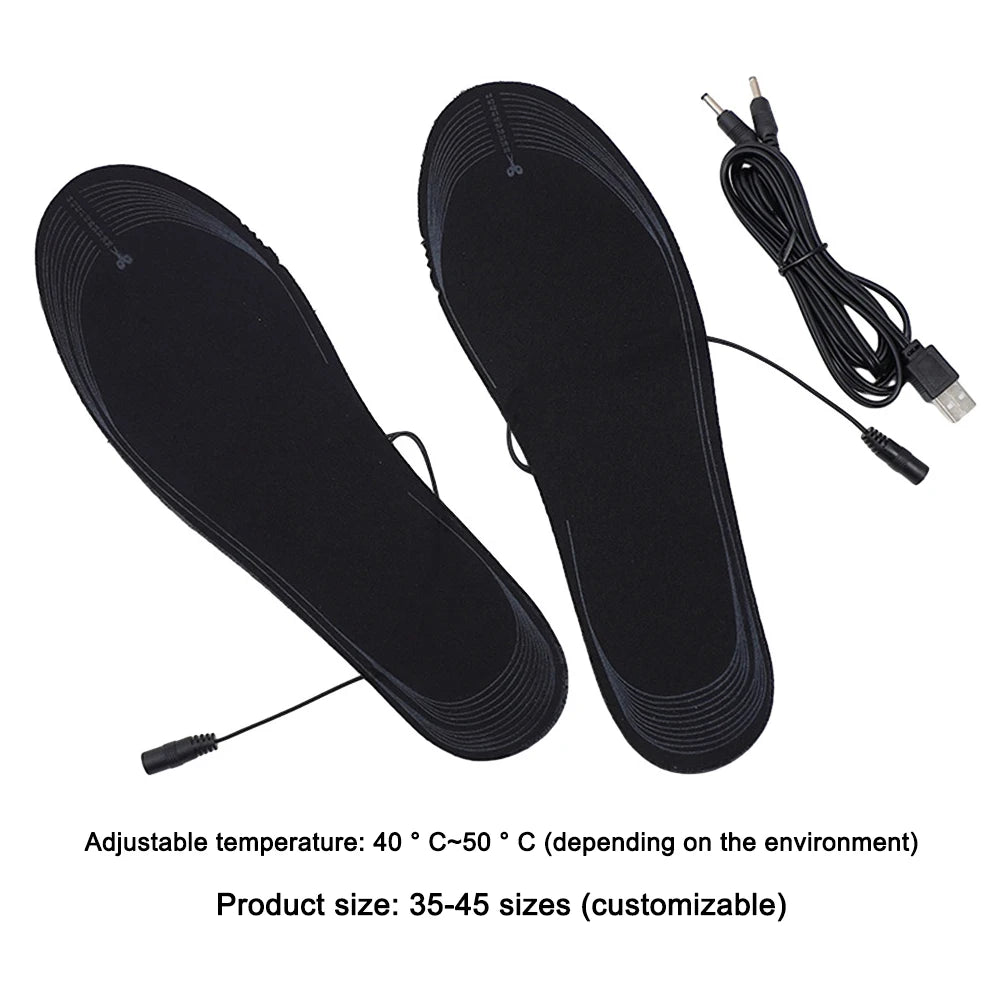 VAKIND Heated USB Rechargeable Cuttable Washable Insoles for Winter