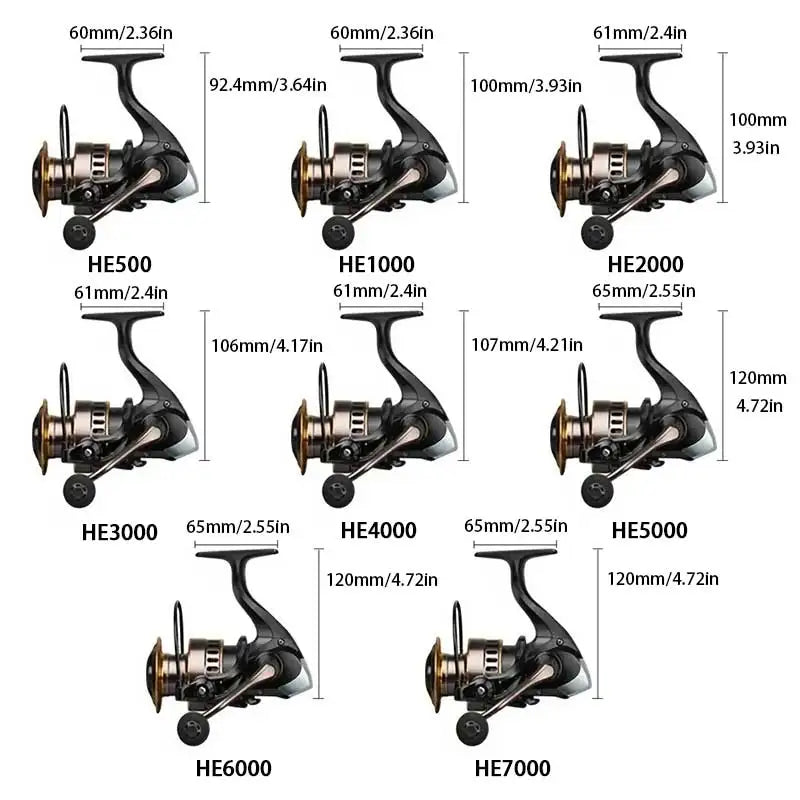 Aluminum Alloy Spinning Reel for Freshwater And Saltwater Fishing