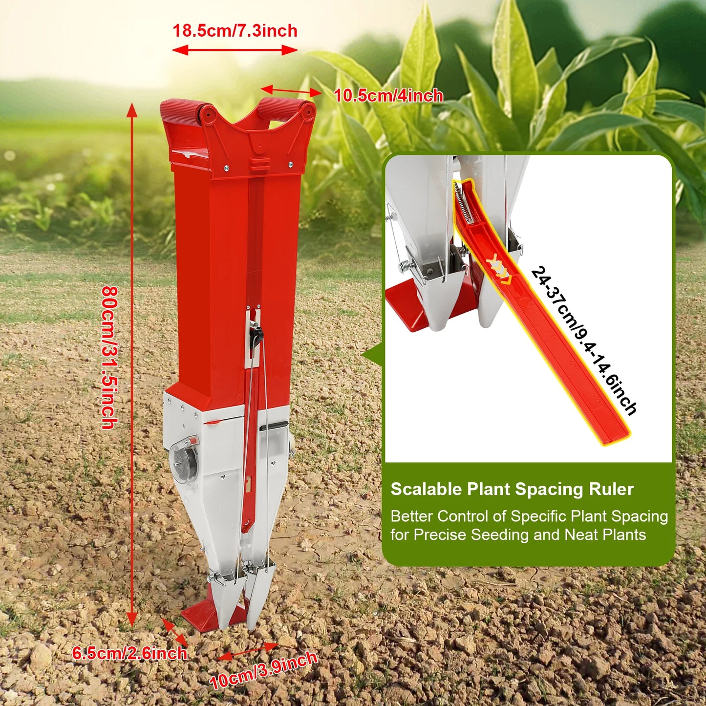 Handheld Seeding Fertilizer Machine Double Cylinder Seed Spreader