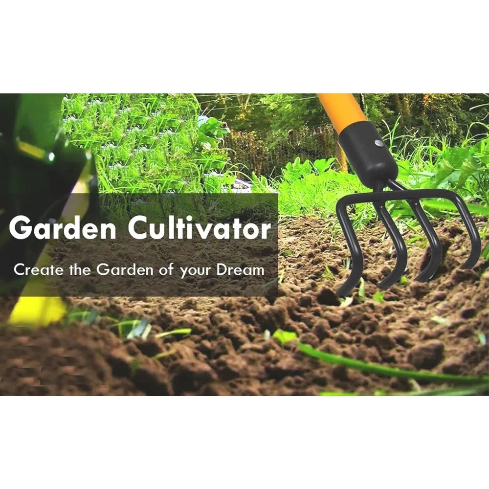 Garden Cultivator Tiller Set With Heavy Duty Blade For Digging