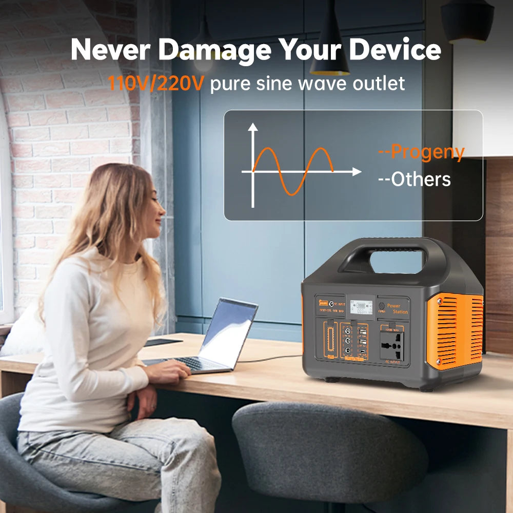 GaiaRay Portable Power Station 256Wh LiFePO4 Solar Generator For Camping