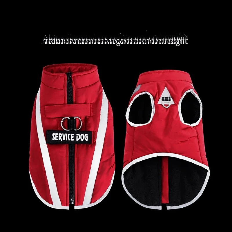 Warm Fleece Waterproof Winter Coat For Dogs