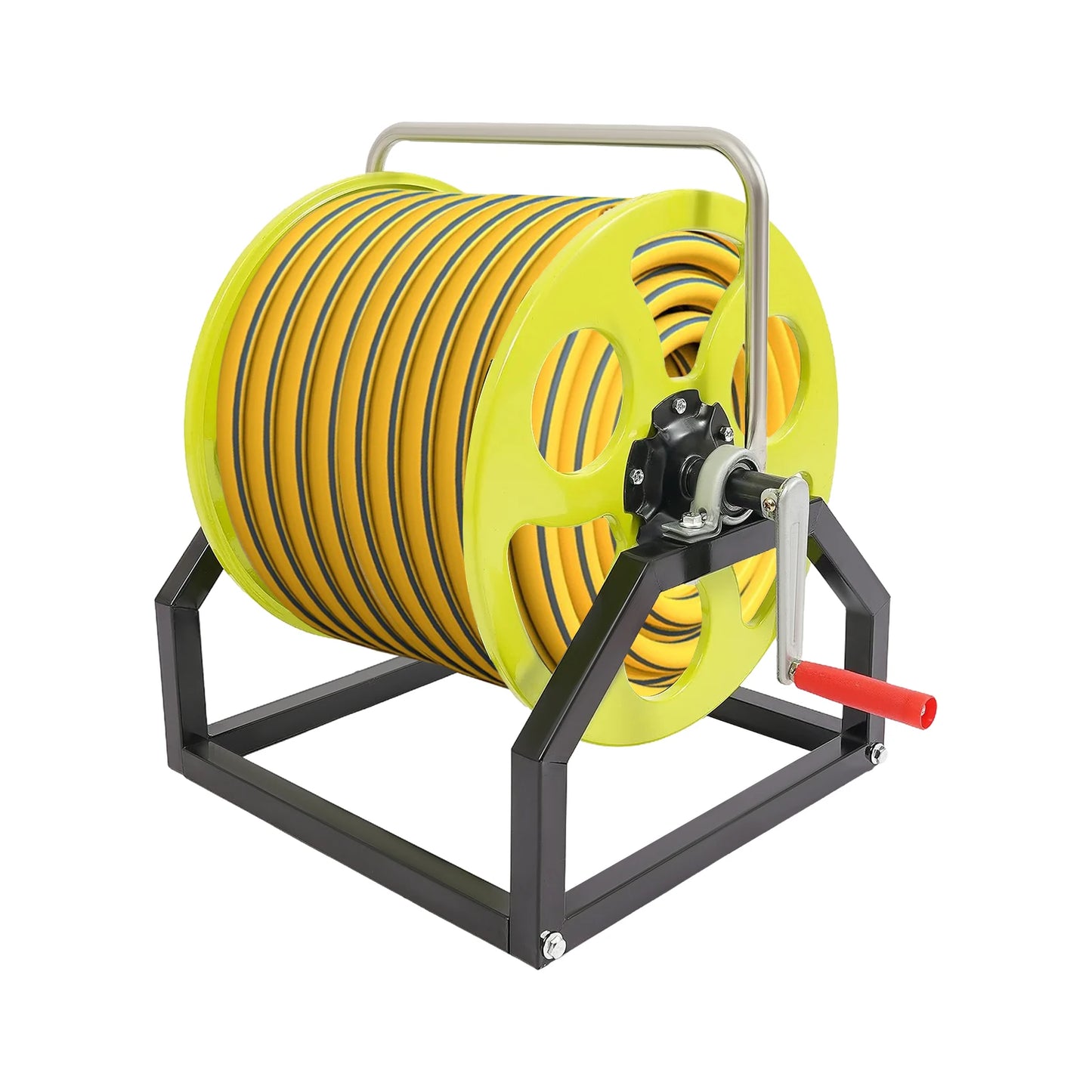 Garden Hose Reel With Crank Handle Holds 328 Feet Hose