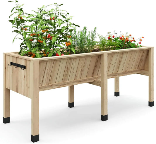 Raised Garden Bed Cedar Wood Planter Box for Vegetables