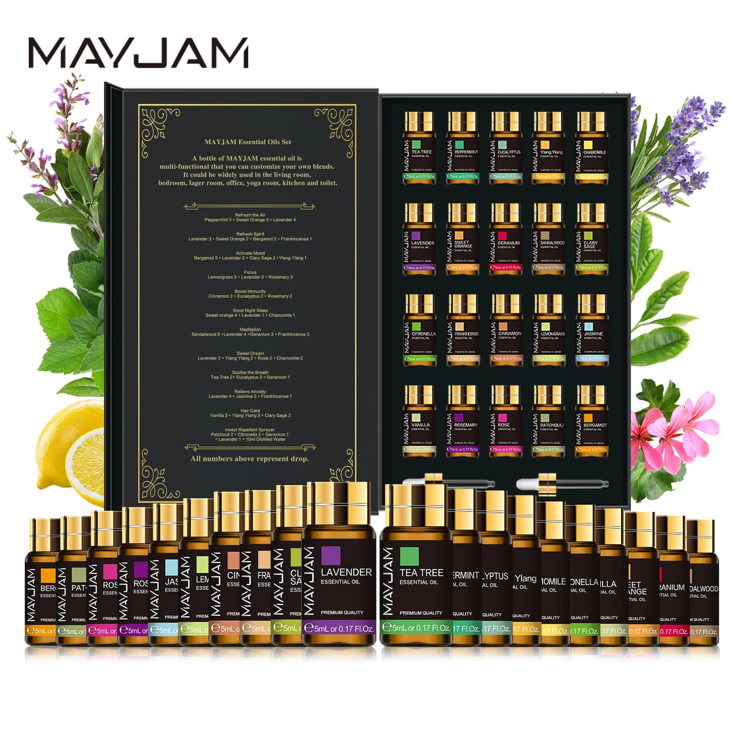 Mayjam Pure Essential Oils Kit With Lavender And Eucalyptus