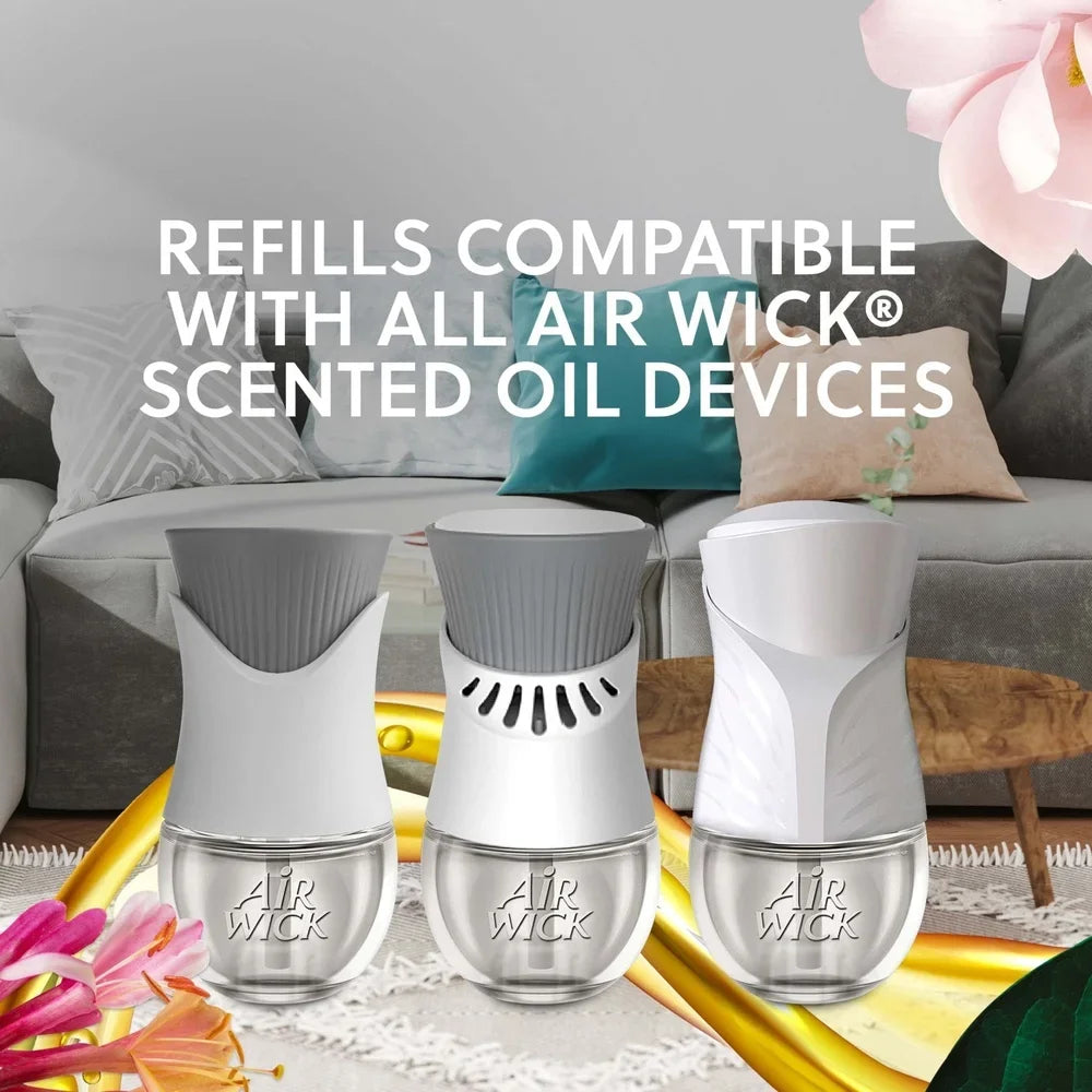 Plug In Scented Oil Refill 5 Count Honeysuckle Raspberry Essential Oils Air Freshener Long Lasting Home Fragrance Diffuser