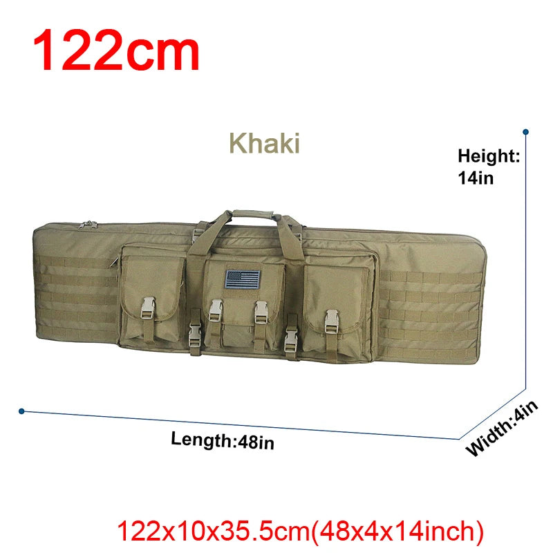 LQARMY Tactical Double Rifle Case Molle Gun Bag Sniper