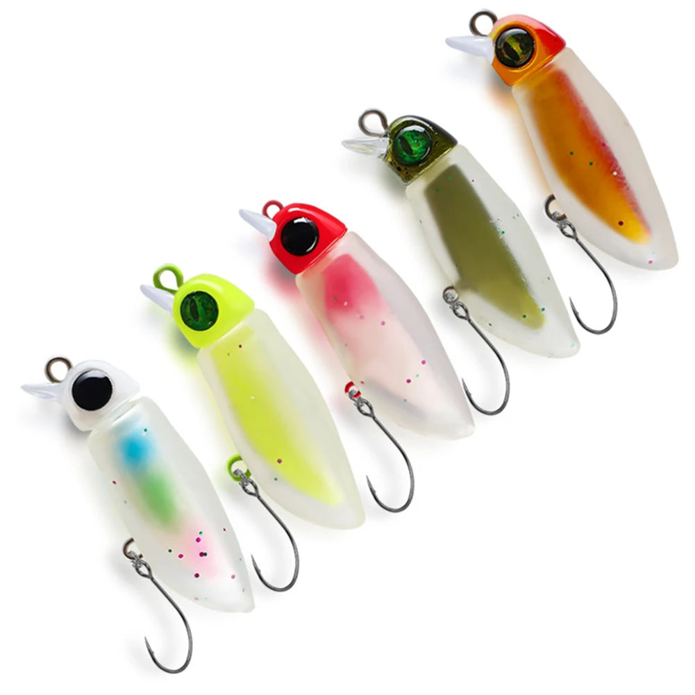 Shunmaii Insect Micro Soft Plastic Trout Lure Floating Spinner Crank