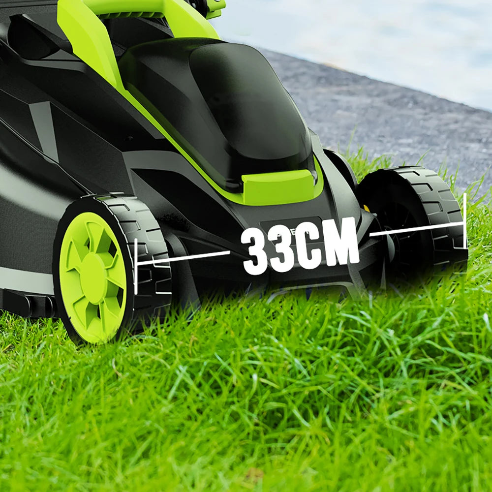 Deli 2 In 1 Electric Cordless Lawn Mower With 21V 4Ah Battery And Charger