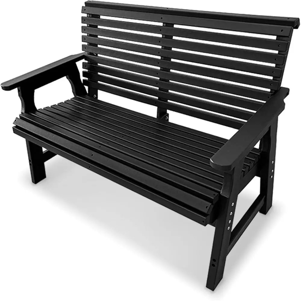 DAFIFY Outdoor Bench HDPE Weather Resistant 700 Lb Capacity 2 Seater