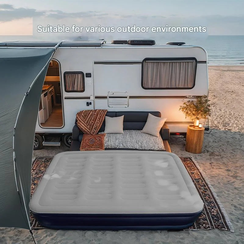 PVC Automatic Inflatable Mattress With Built-In Pump For Camping