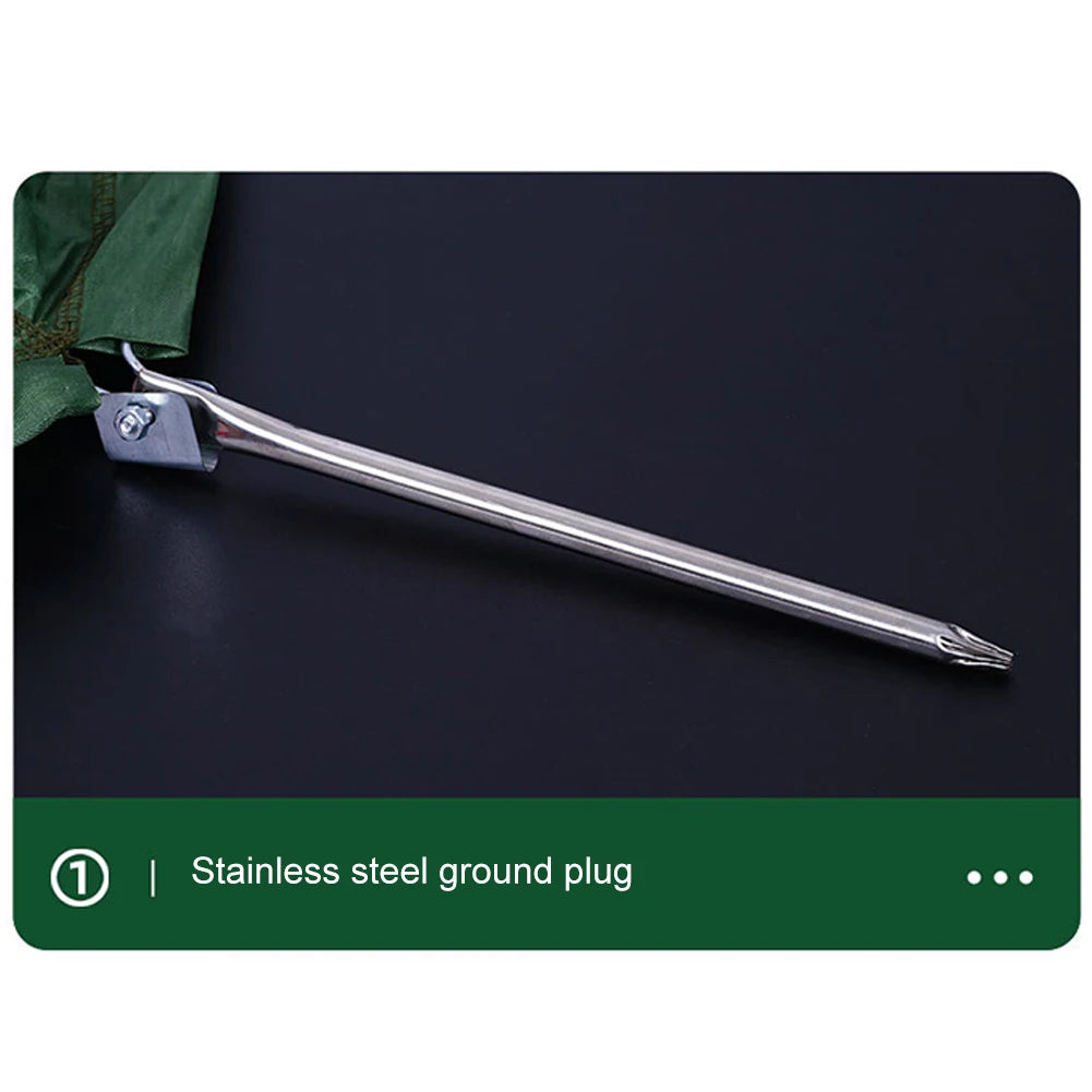 Telescopic Fyke Net Stainless Steel Ring Folding Fishing Net Fishing Trap Net Outdoor Fishing Gear