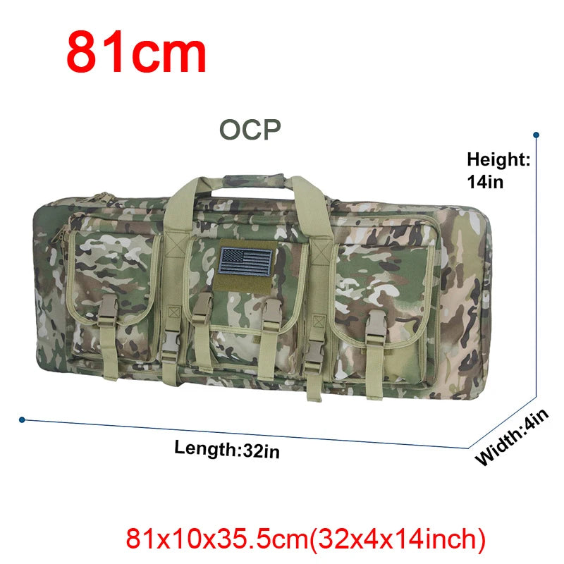 LQARMY Tactical Double Rifle Case Molle Gun Bag Sniper