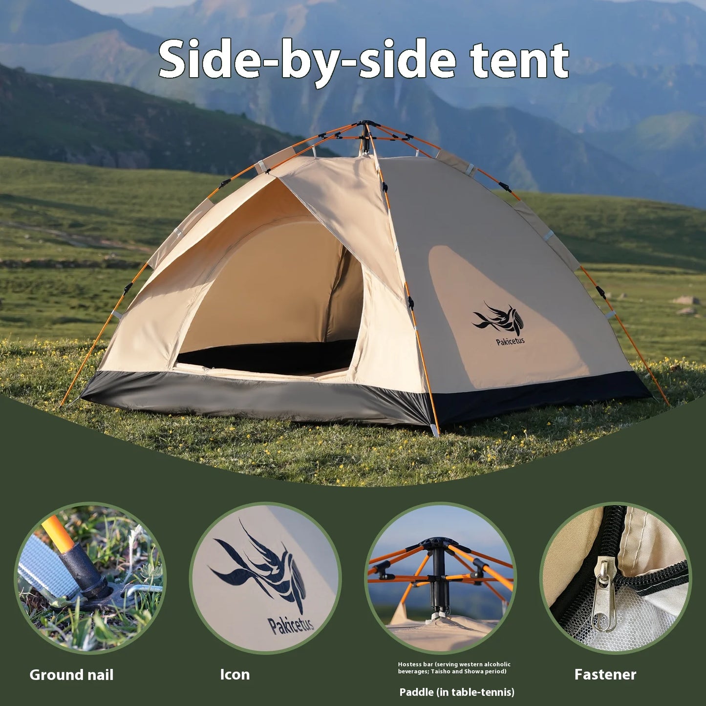 2-4 Person Camping Windproof Tents, Easy To Set Up, lightweight Camping Tent,Carpa,Suitable For Family Travel, Outdoor Camping