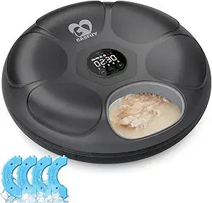 Cordless Rechargeable Automatic Cat Feeder With 4 Ice Packs Keeps Wet Food Fresh For Busy Cat Owners